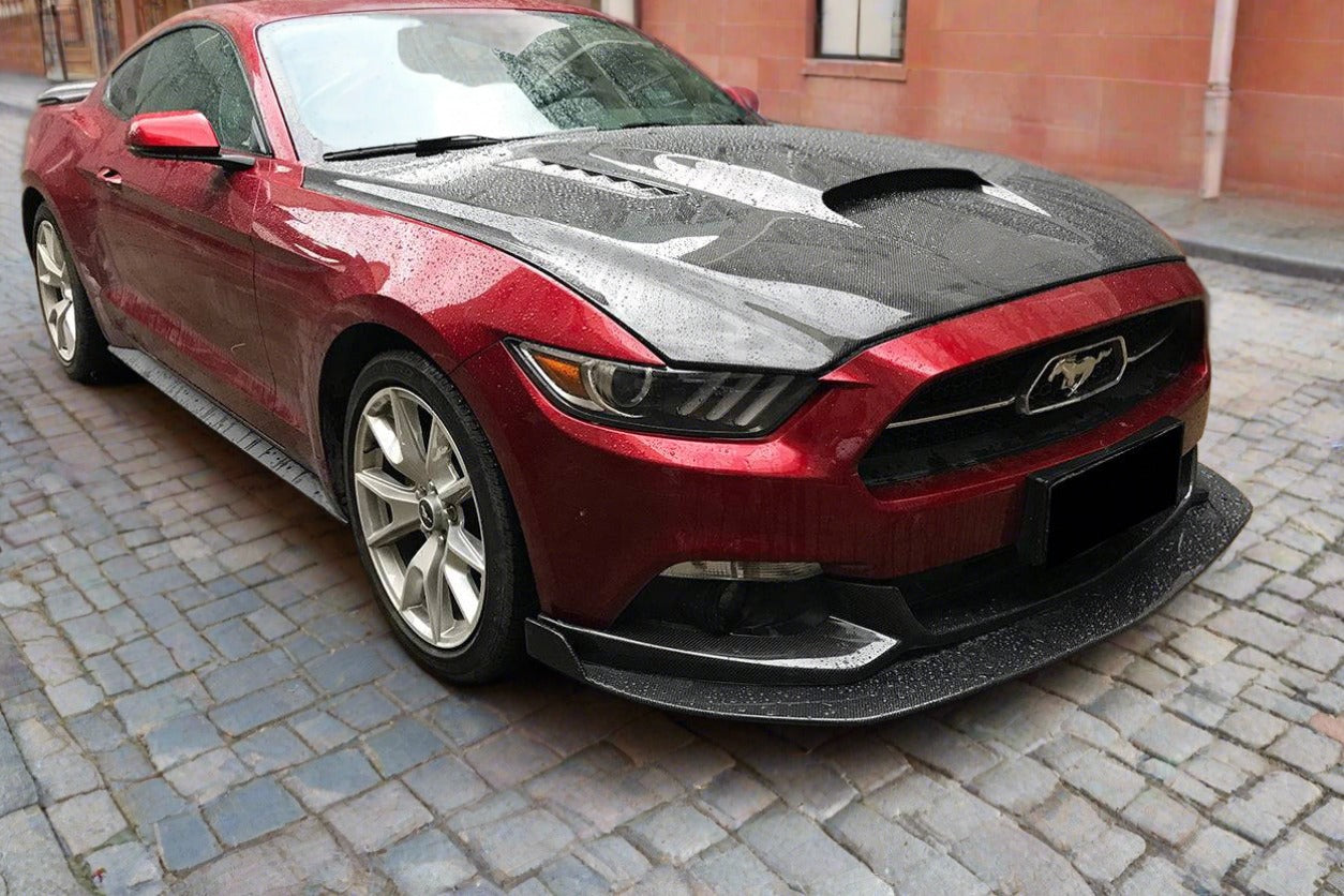 2015-2017 Ford Mustang HY Style Carbon Fiber Front Lip - Carbonado