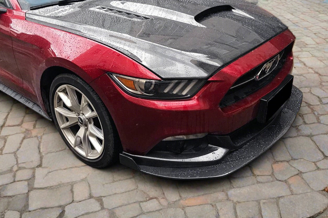 2014-2017 Ford Mustang HY Style Carbon Fiber Front Lip - Carbonado Aero