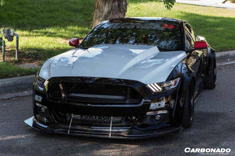 2014-2017 Ford Mustang TRU Style Carbon Fiber Front Bumper Down-Grill - Carbonado Aero