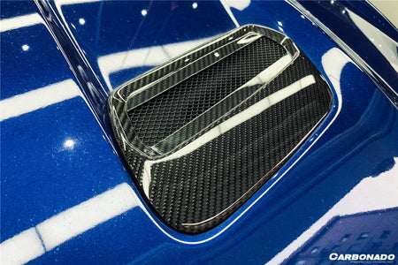 2018-2023 Ford Mustang OEM Style Carbon Fiber Hood Vents - Carbonado Aero