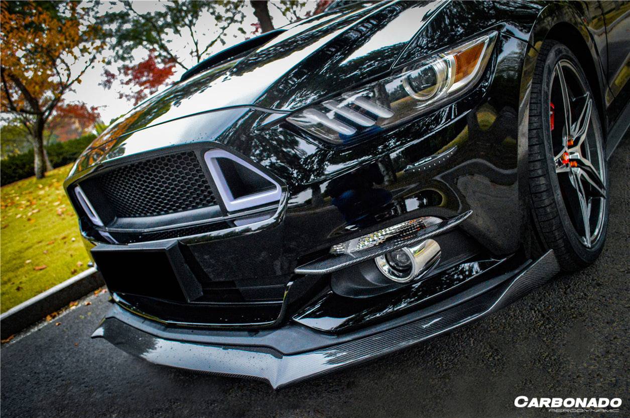 2014-2017 Ford Mustang Rsh Style Carbon Fiber Front Lip - Carbonado Aero