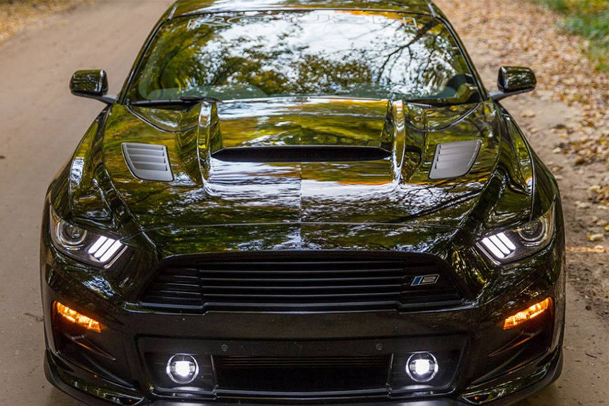 2014-2017 Ford Mustang RSH Style Hood Scoop Cover - Carbonado