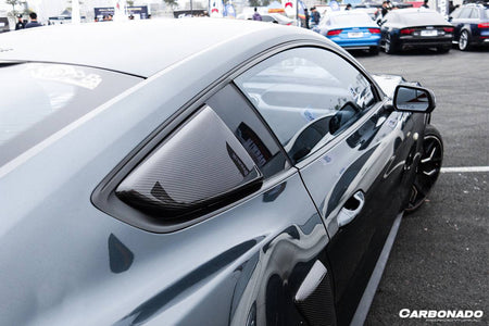 2015-2023 Ford Mustang Rsh Style Quarter Window Scoops - Carbonado