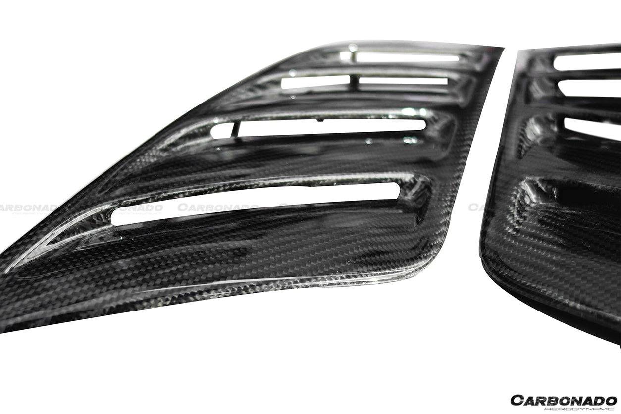 2014-2017 Ford Mustang Rsh Style Carbon Fiber Heat Extractors Hood Scoops - Carbonado Aero