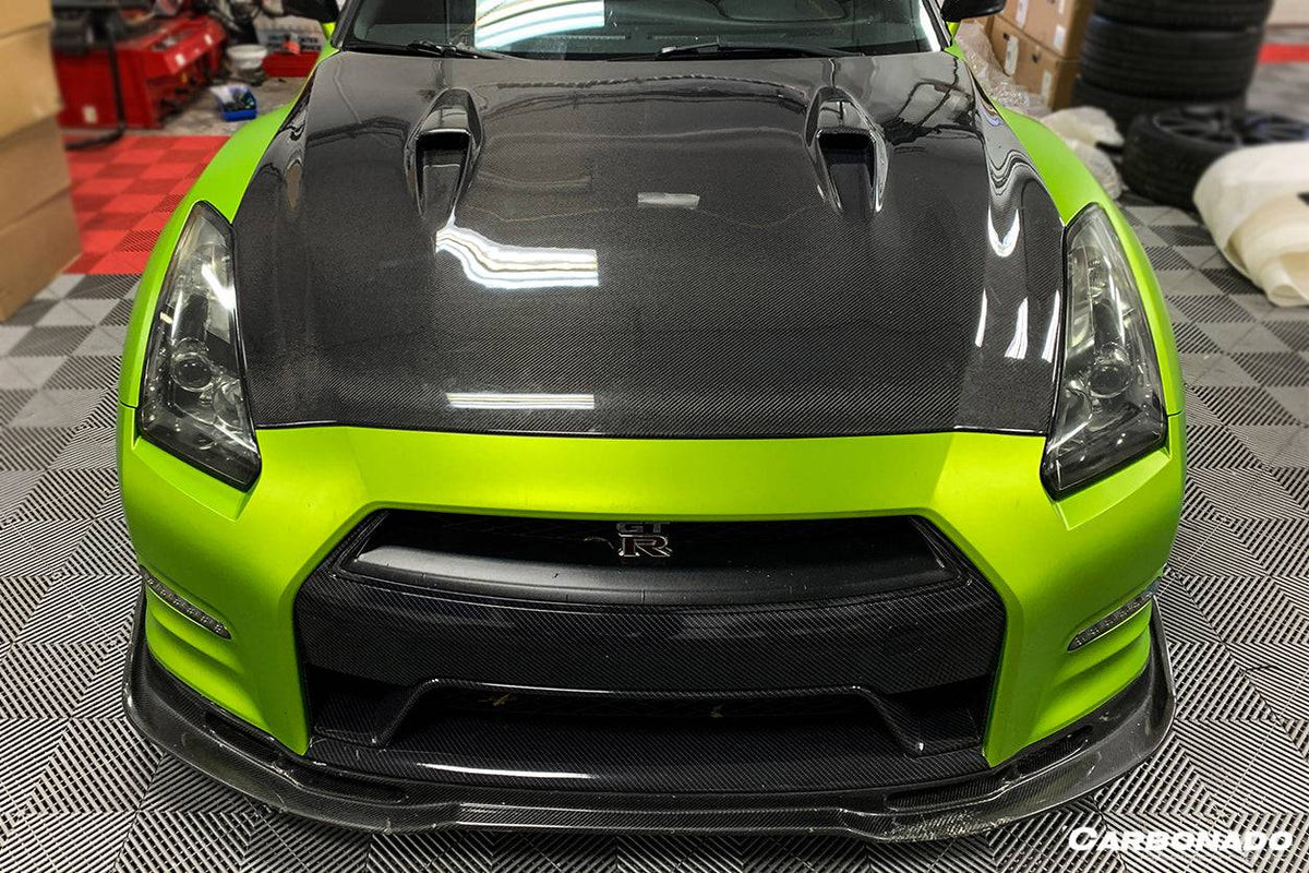 2008-2016 Nissan GTR R35 CBA/DBA BSE Style Carbon Fiber Hood - Carbonado Aero