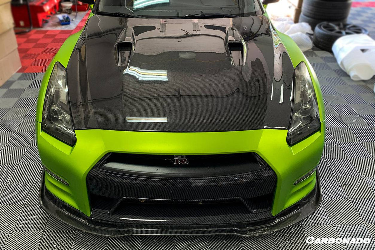2008-2016 Nissan GTR R35 CBA/DBA BSE Style Carbon Fiber Hood - Carbonado Aero