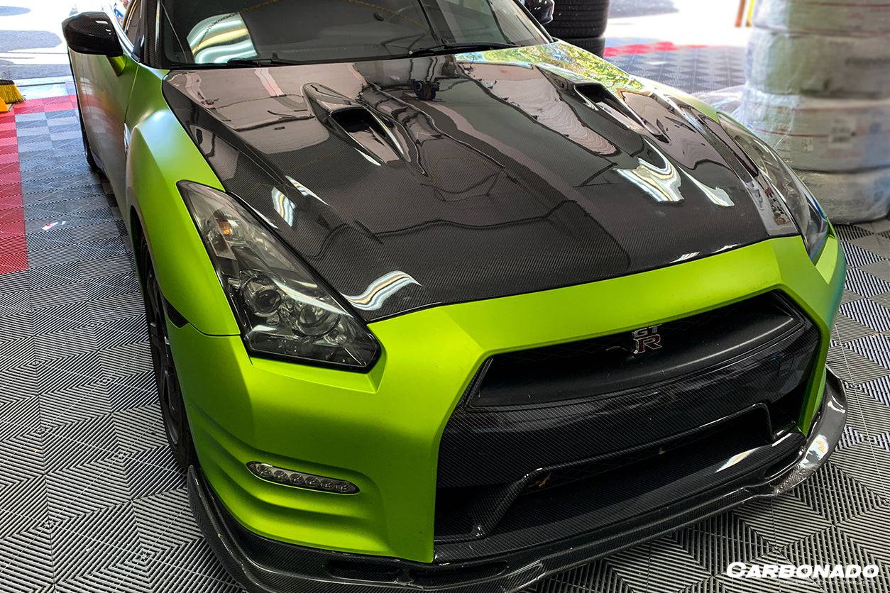 2008-2016 Nissan GTR R35 CBA/DBA BSE Style Carbon Fiber Hood - Carbonado Aero