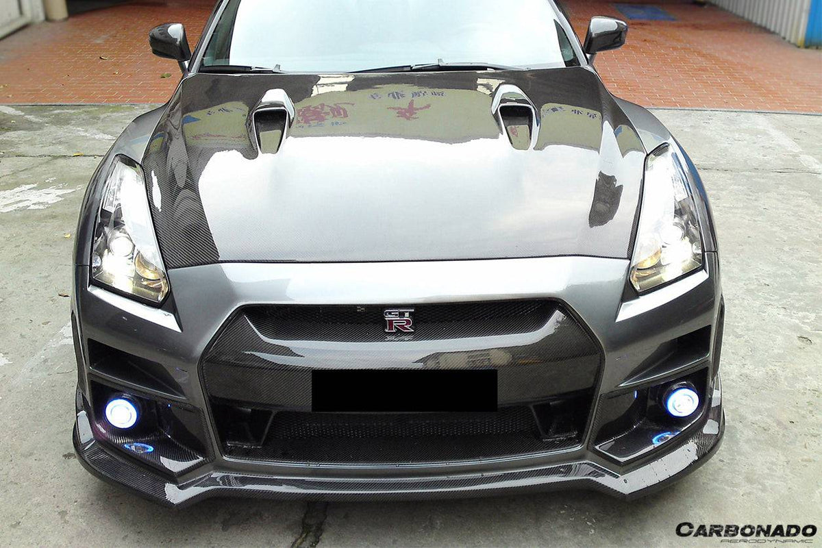 2008-2016 Nissan GTR R35 CBA/DBA BSE Style Carbon Fiber Hood - Carbonado Aero