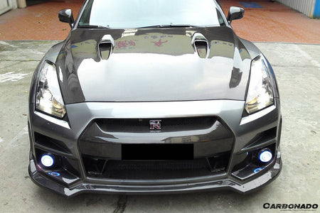 2008-2016 Nissan GTR R35 CBA/DBA BSE Style Carbon Fiber Hood - Carbonado Aero