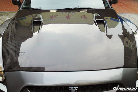 2008-2016 Nissan GTR R35 CBA/DBA BSE Style Carbon Fiber Hood - Carbonado Aero
