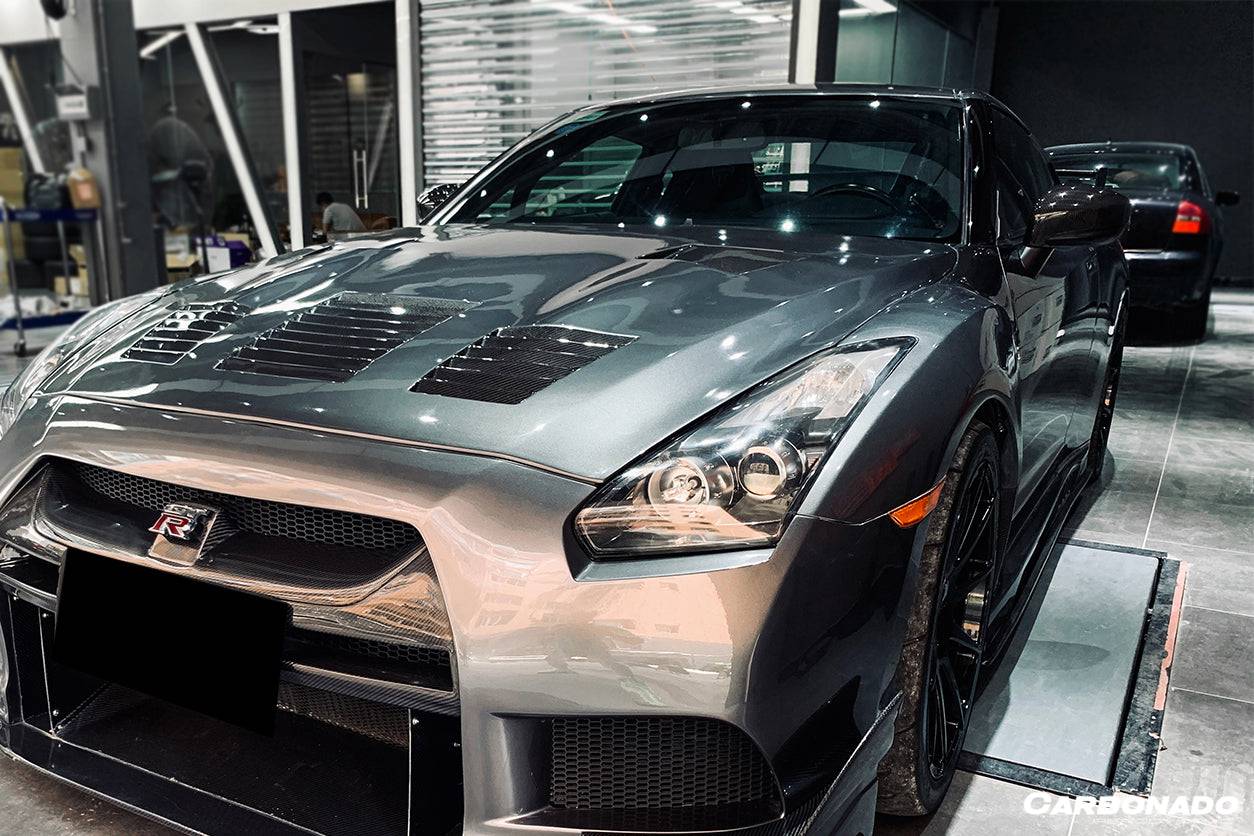 2008-2016 Nissan GTR R35 CBA/DBA TP Style Carbon Fiber Hood - Carbonado Aero