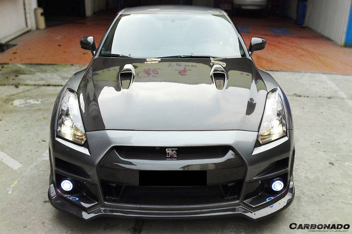 2008-2016 Nissan GTR R35 CBA/DBA BSE Style Carbon Fiber Hood - Carbonado Aero