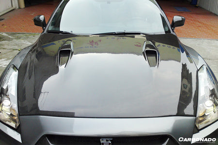 2008-2016 Nissan GTR R35 CBA/DBA BSE Style Carbon Fiber Hood - Carbonado Aero