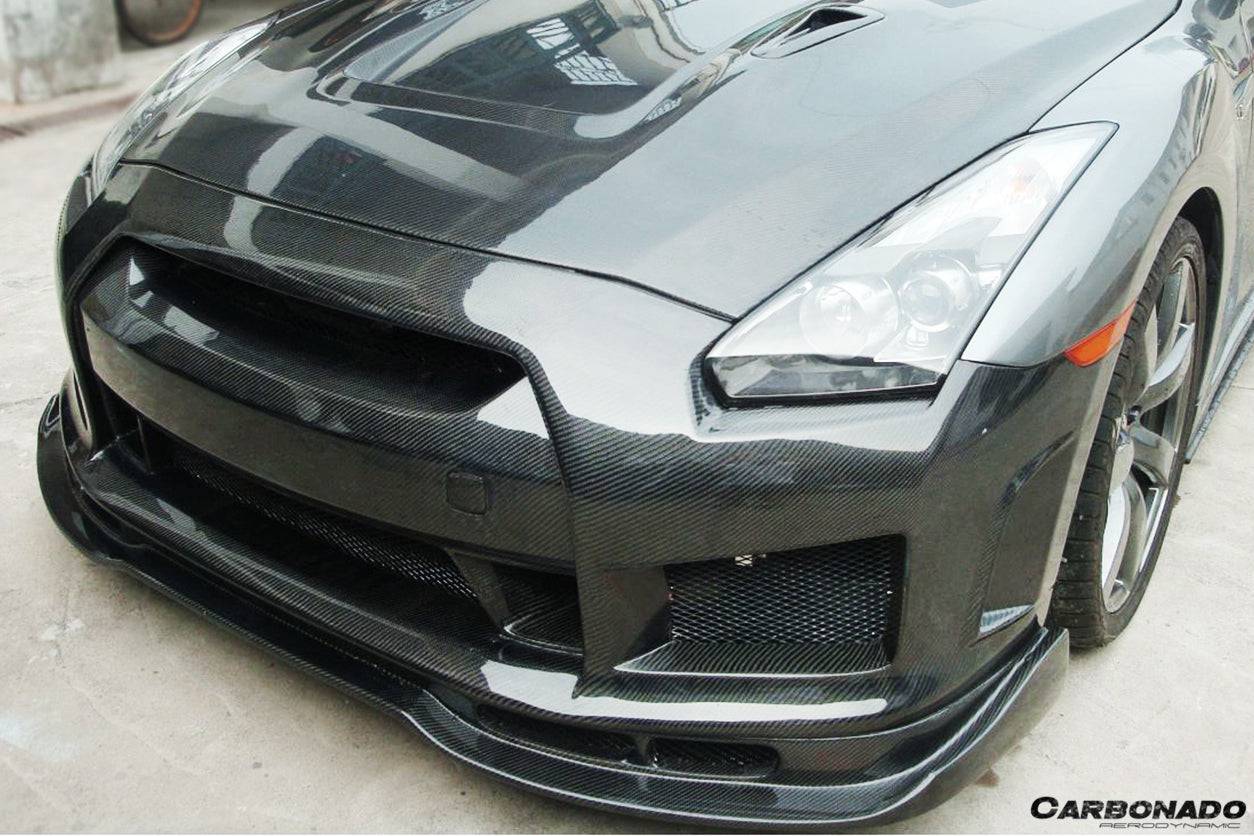 2008-2016 Nissan GTR R35 CBA/DBA BSE2 Style Front Bumper w/LED - Carbonado Aero