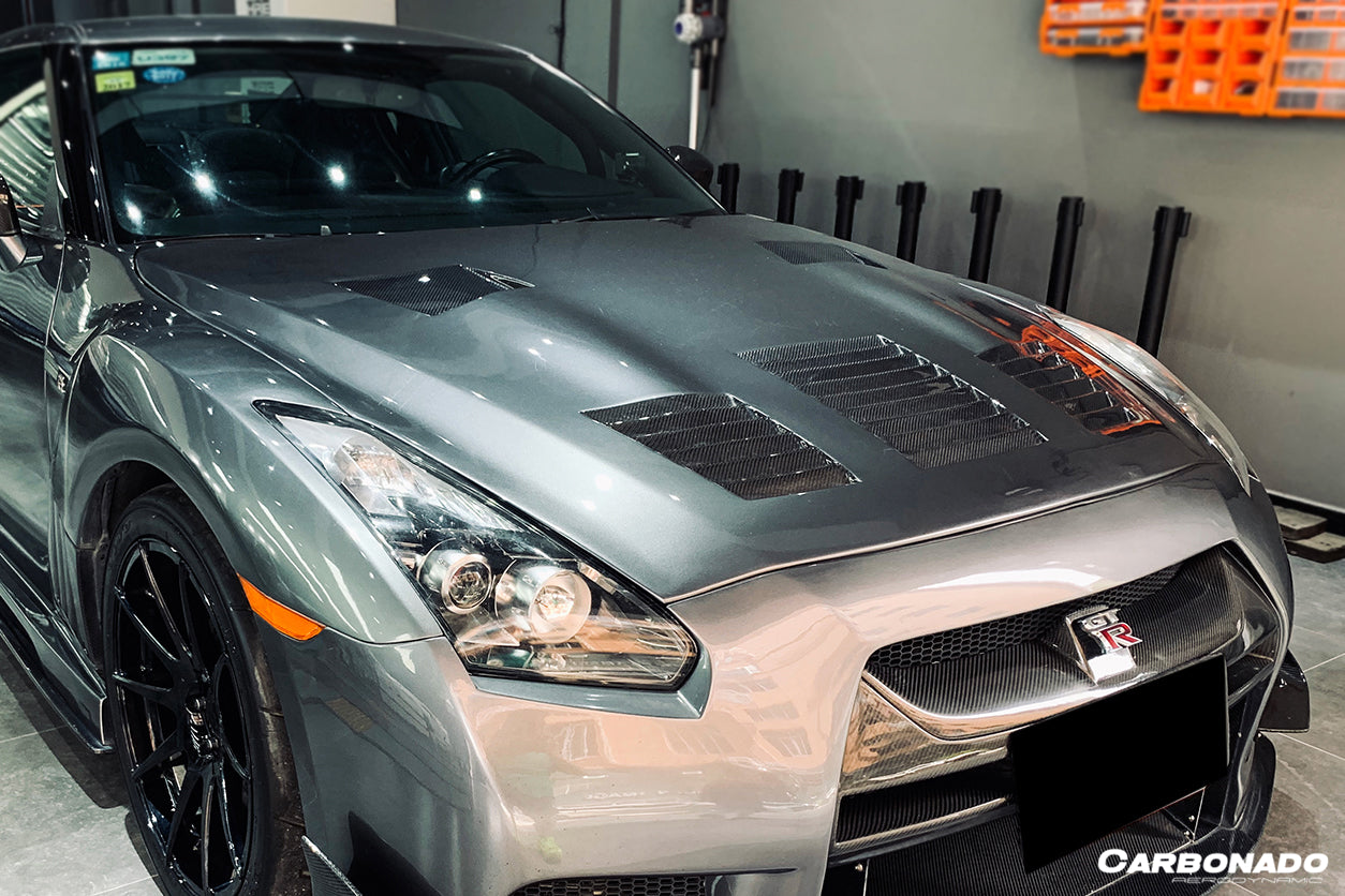 2008-2016 Nissan GTR R35 CBA/DBA TP Style Carbon Fiber Hood - Carbonado Aero