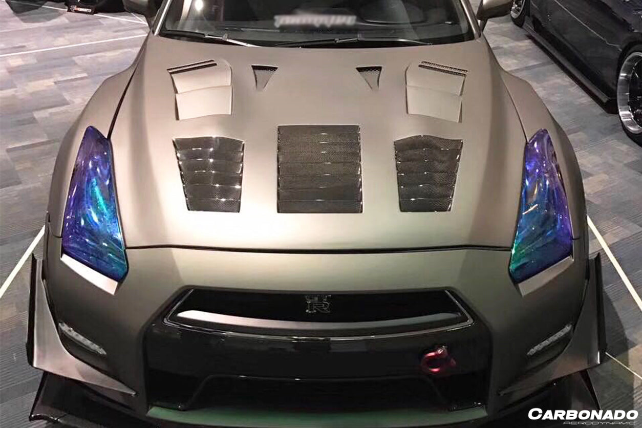 2009-2016 Nissan GTR R35 CBA/DBA TP-2 Style Hood - Carbonado Aero