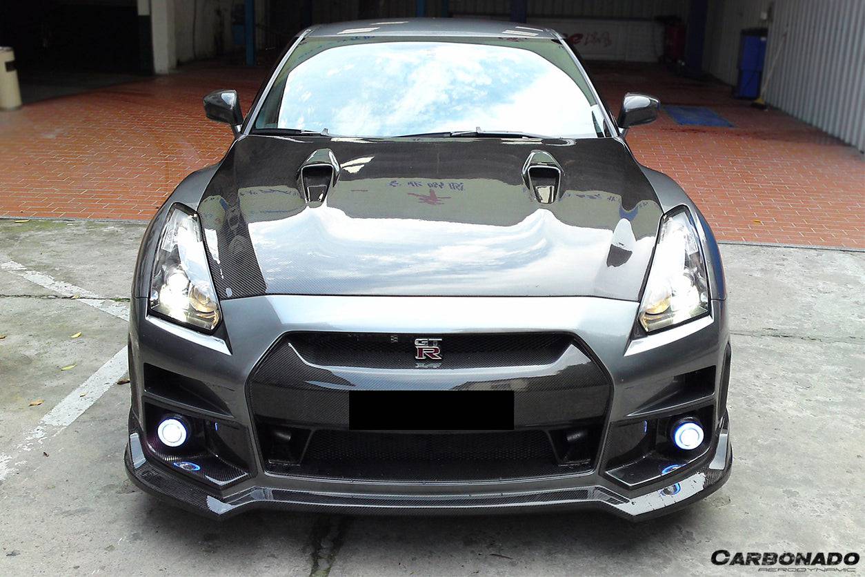 2008-2016 Nissan GTR R35 CBA/DBA BSE Style Carbon Fiber Hood - Carbonado Aero