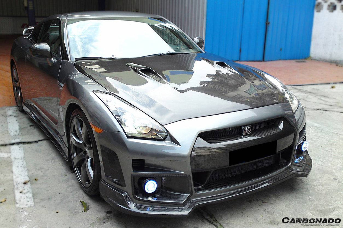 2008-2016 Nissan GTR R35 CBA/DBA BSE Style Carbon Fiber Hood - Carbonado Aero