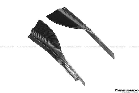 2012-2016 Nissan GTR R35 DBA Mines Style Carbon Fiber Front Canards - Carbonado Aero