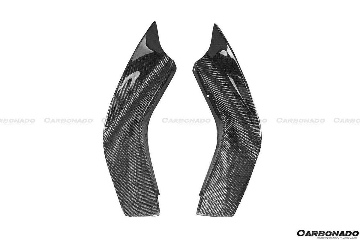 2012-2016 Nissan GTR R35 DBA Mines Style Carbon Fiber Front Canards - Carbonado Aero