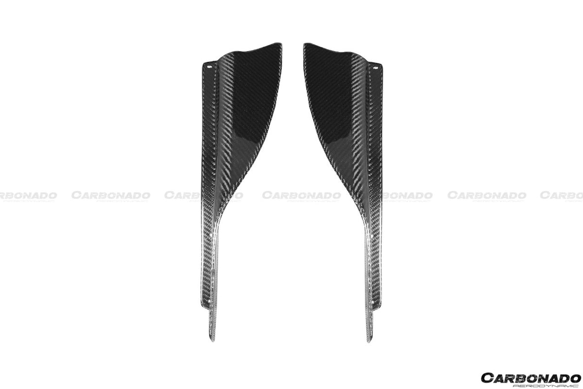 2012-2016 Nissan GTR R35 DBA Mines Style Carbon Fiber Front Canards - Carbonado Aero