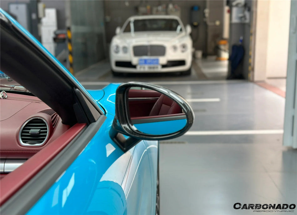 2017-2025 Porsche 718 Cayman Boxster OE Style Autoclave Carbon Fiber Mirror Housing