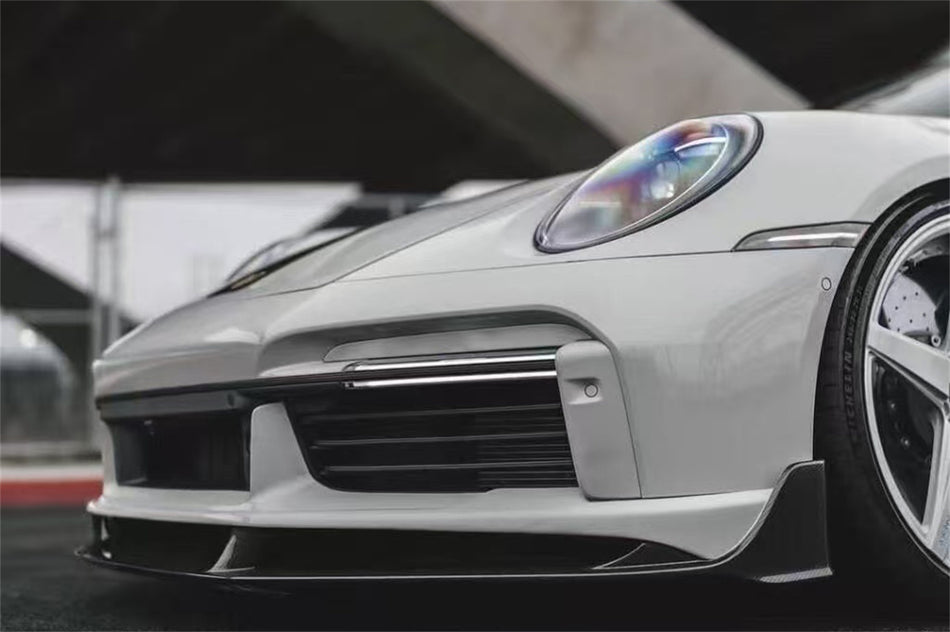 2020-2024 Porsche 911 992.1 Turbo S And Turbo S Cabriolet 9D Style Autoclave Carbon Fiber Front Lip Splitter