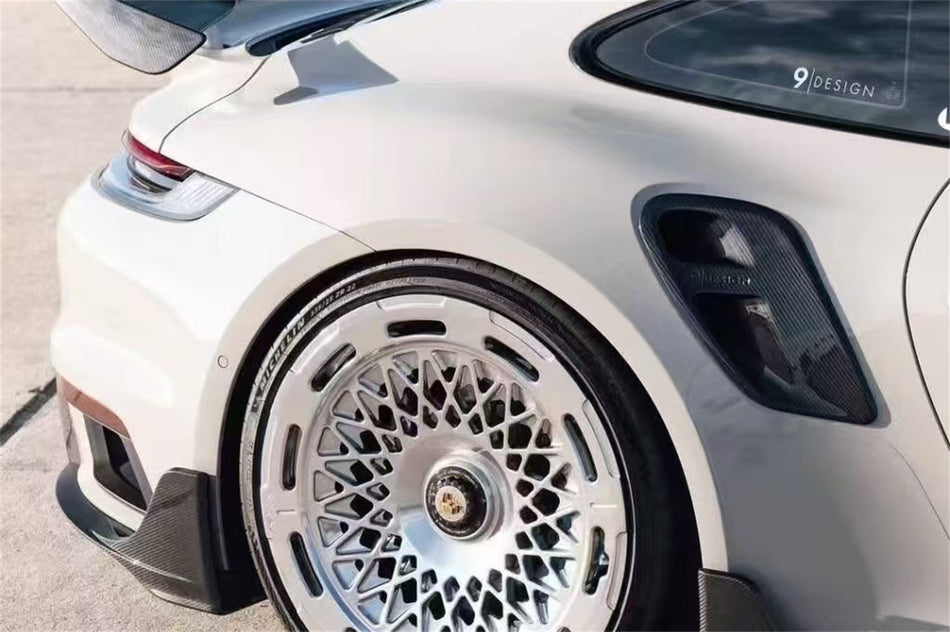2020-2024 Porsche 911 992.1 Turbo S And Turbo S Cabriolet 9D Style Autoclave Carbon Fiber Quarter Panel Side Scoops