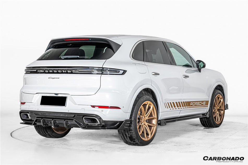 2024-UP Porsche 9YA 9YB Autoclave Carbon Fiber Rear Lip Carbonado (KDA) Fits: Cayenne, S, E-Hybrid, GTS, Turbo, Turbo S, Coupe, Coupe S, E-Hybrid