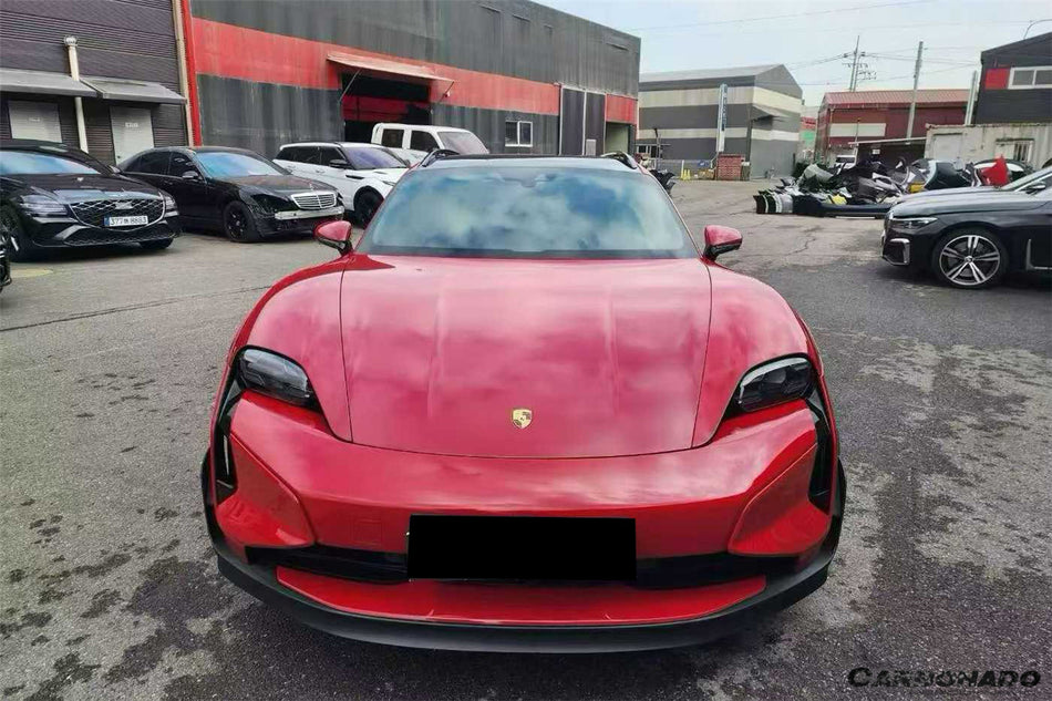 Borde delantero de fibra de carbono estilo Porsche Taycan/4/4S/GTS/TURBO CADO 2019-2023