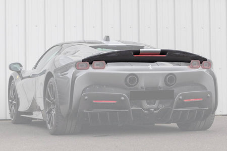 2020-UP Ferrari SF90 Stradale AV Style Carbon Fiber Trunk Spoiler - Carbonado