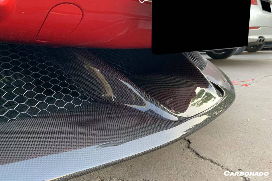 2020-UP Ferrari SF90 Stradale OE Style Autoclave DRY Carbon Fiber Front Bumper Middle Air Vents