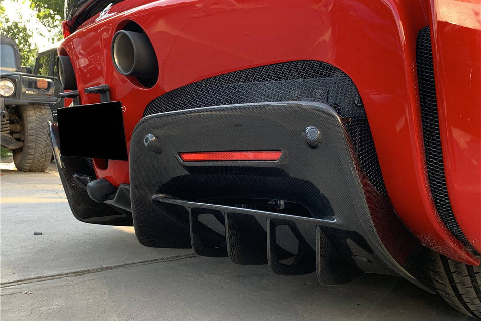 2020-UP Ferrari SF90 Stradale OE Style Autoclave DRY Carbon Fiber Rear Diffuser - Carbonado