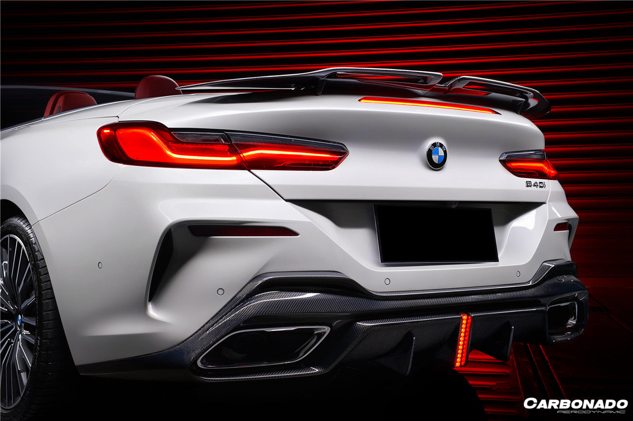 2018-2022 BMW 8 Series G14 Convertible/G15 Coupe/G16 4DR-Gran Coupe 840/850 IMP Style Carbon Fiber Rear Diffuser - Carbonado Aero