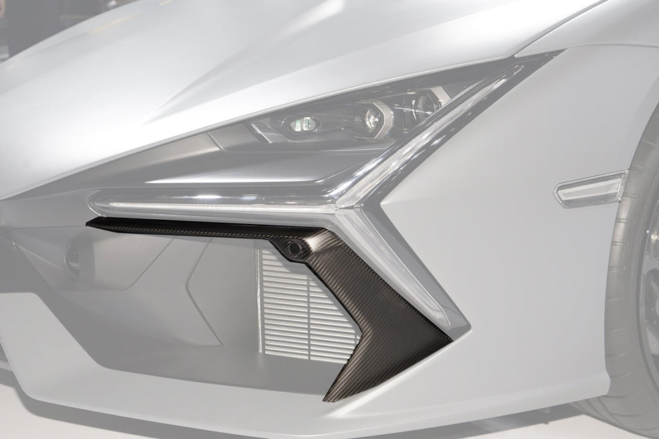 2023-UP Lamborghini Revuelto OE Style Autoclave Carbon Fiber Front Bumper Air Vent Trims