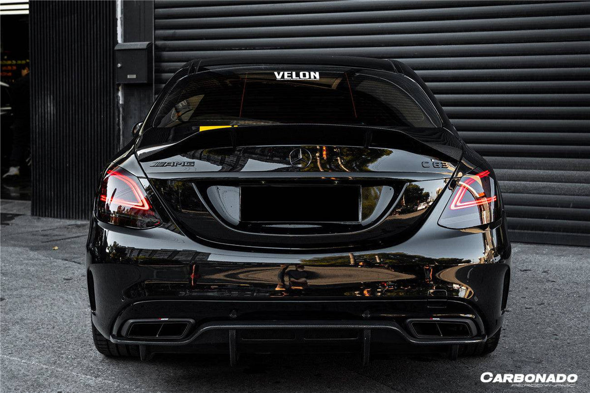 2015-2021 Mercedes Benz C63 AMG C-Class W205 Sedan RT Style Trunk Spoiler - Carbonado Aero