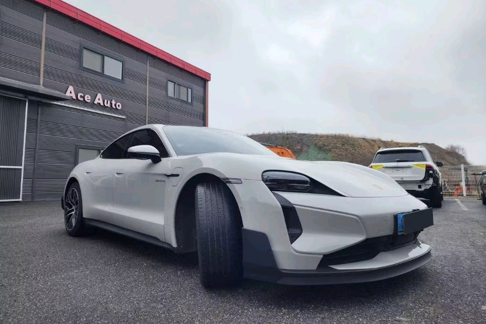 Borde delantero de fibra de carbono estilo Porsche Taycan/4/4S/GTS/TURBO CADO 2019-2023