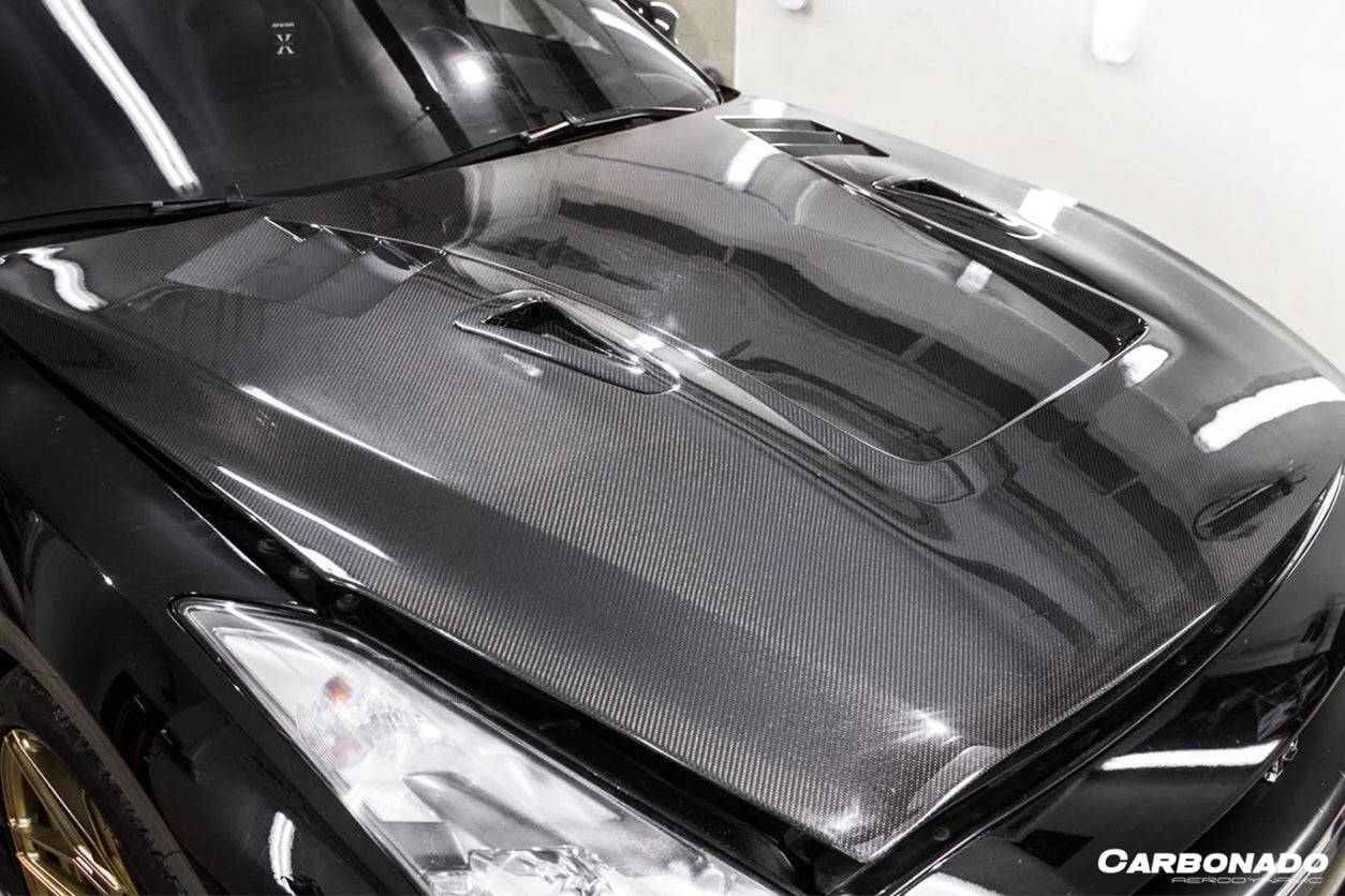 2008-2016 Nissan GTR R35 CBA/DBA BSE2 Style Carbon Fiber Hood - Carbonado Aero