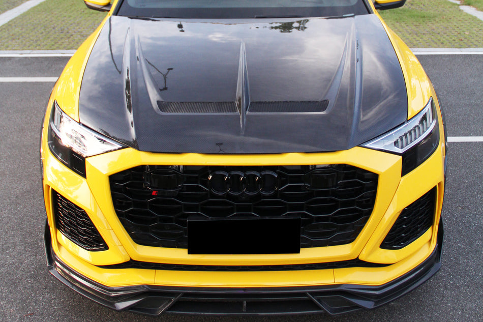 2019-2023 Audi Q8  SQ8  RSQ8 AD Style Dry Carbon Fiber Hood