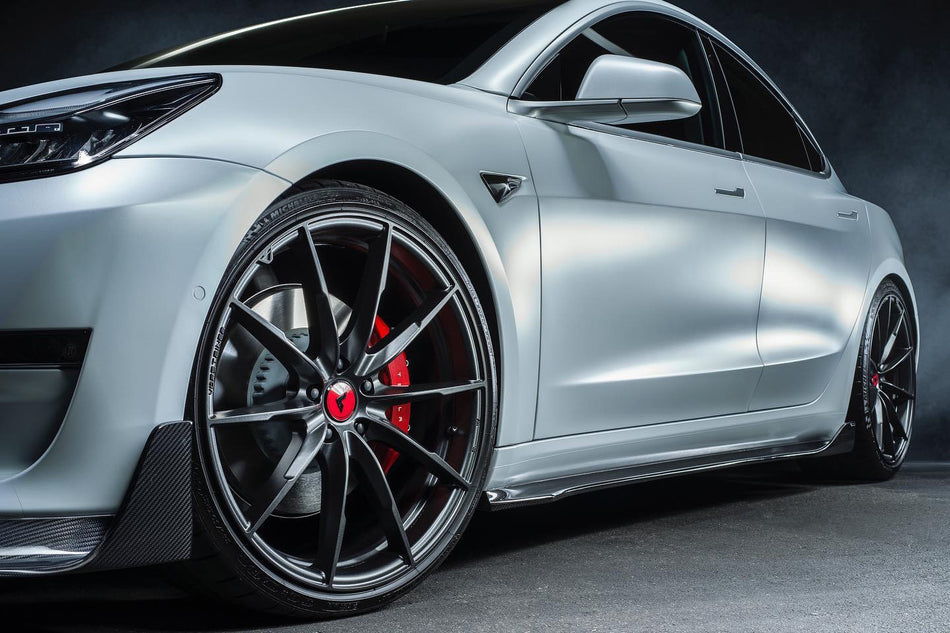 2017-2023 Tesla Model 3 VRS Style Carbon Fiber Side Skirts