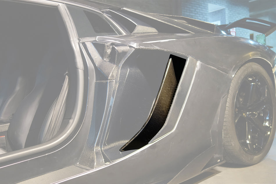 2011-2016 Lamborghini Aventador LP700 Coupe BKSS Style Carbon Fiber Quarter Panel Fender Vent Inside