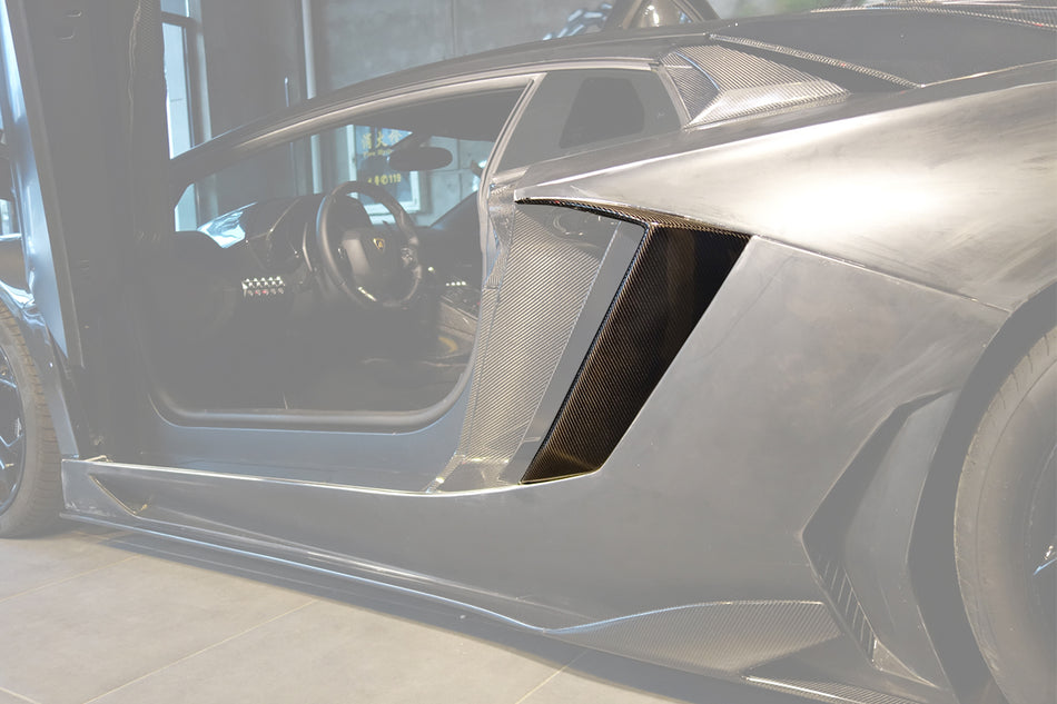 2011-2016 Lamborghini Aventador LP700 Coupe BKSS Style Carbon Fiber Quarter Panel Fender Vent Outside
