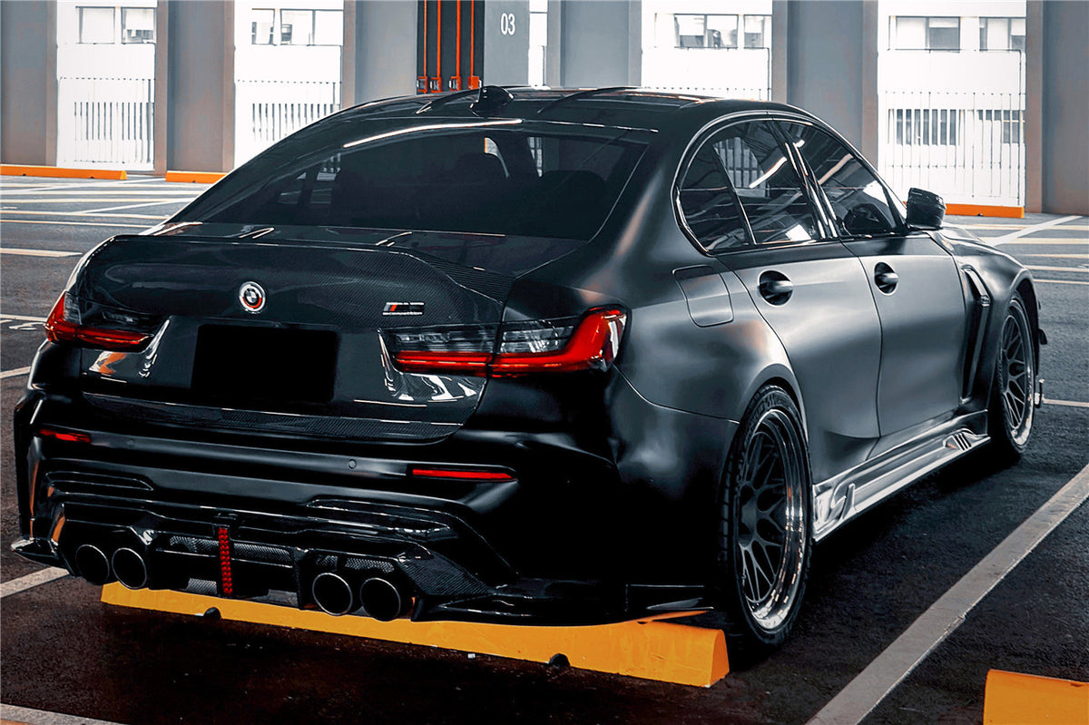 2021-UP BMW M3 G80 Only CS Style Dry Double Carbon Fiber Trunk - Carbonado