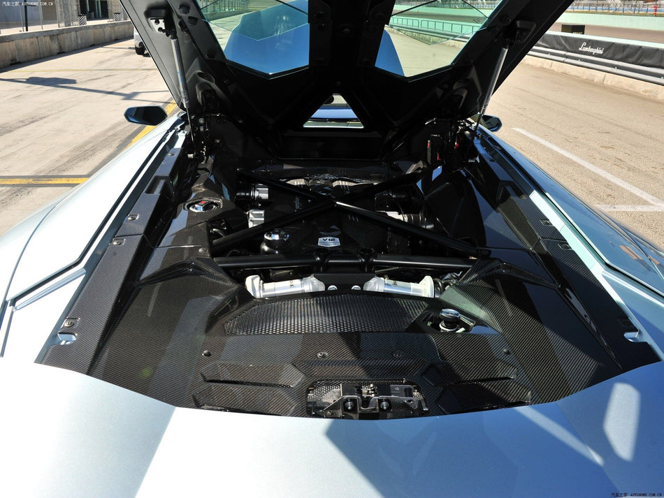 2011-2016 Lamborghini Aventador LP700 Coupe Carbon Fiber Engine Bay Cover Interior Replacement