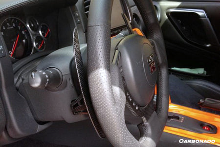 2008-2016 Nissan GTR R35 CBA & DBA OEM Style Replacement Shift Paddles - Carbonado