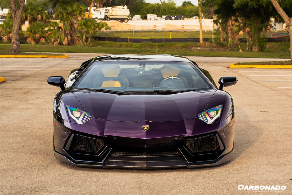 Labio delantero de fibra de carbono estilo Lamborghini Aventador LP700 DM 2011-2016