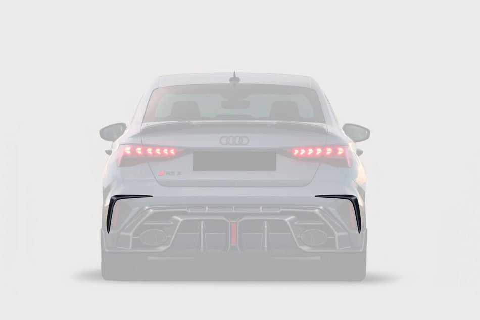 2025-UP Audi RS3 8Y.5 Sedan AD Style Autoclave Carbon Fiber Rear Bumper Side Canards