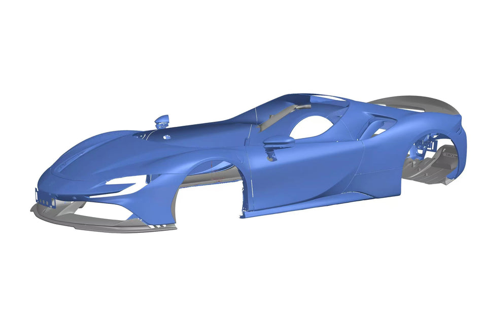 2020-UP Ferrari SF90 MIX Style Autoclave Carbon Fiber Front Lip Splitter