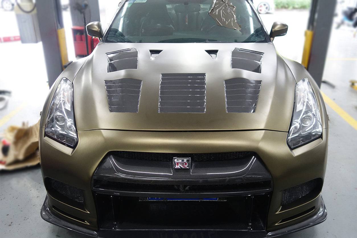 2009-2016 Nissan GTR R35 CBA/DBA TP-2 Style Hood - Carbonado