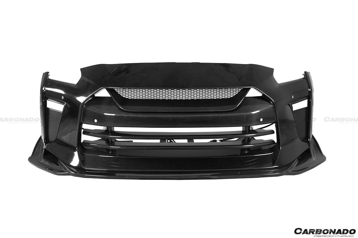 2009-2020 Nissan GTR R35 CBA/DBA/EBA TS Style Front Bumper - Carbonado Aero